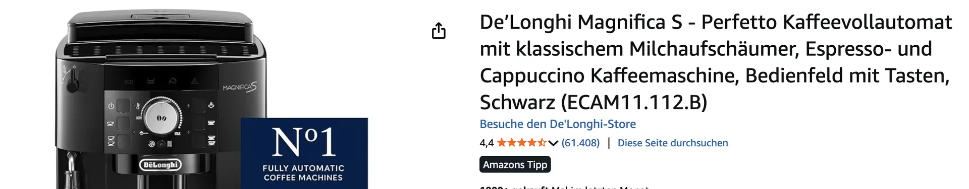 De’Longhi Magnifica S Kaffeevollautomat