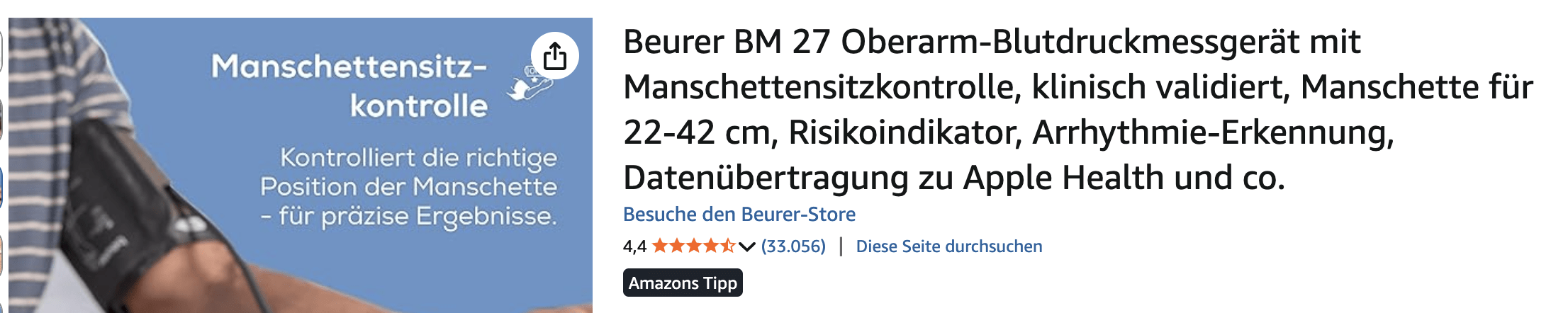 Ein zuverlässiges Oberarm-Blutdruckmessgerät gehört heute in jeden Haushalt, besonders wenn du deine Gesundheit aktiv im Blick behalten möchtest. Das Beurer BM 27 Oberarm-Blutdruckmessgerät überzeugt durch einfache Bedienung,