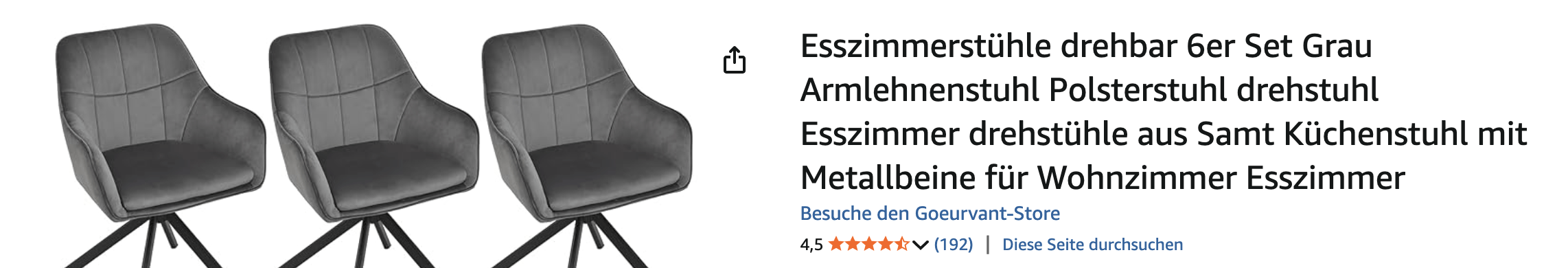 Mit den Goeurvant Esszimmerstühle drehbar, verwandelst du dein Wohnzimmer in einen echten Hingucker.