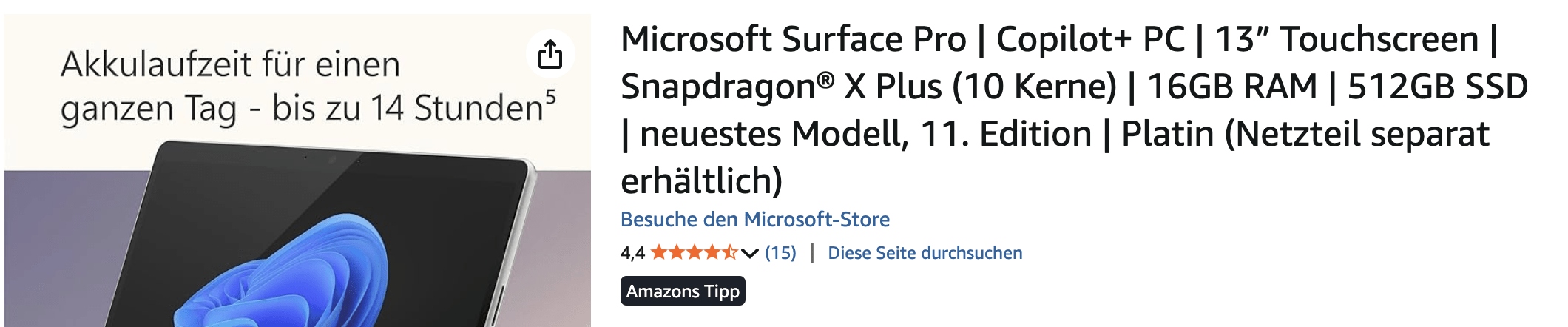 Mit dem neuen Microsoft Surface Pro wird deine Kreativität auf ein neues Level gehoben durch intuitive Bedienbarkeit und viele neue KI Features sind deinen Ideen keine Grenzen gesetzt.
