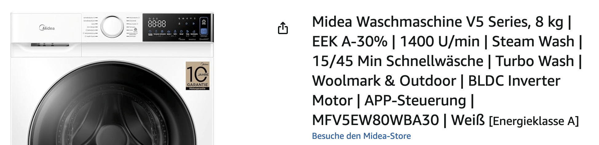Wer eine leistungsstarke Waschmaschine mit innovativer Technik sucht, trifft mit diesem Modell eine ausgezeichnete Wahl.